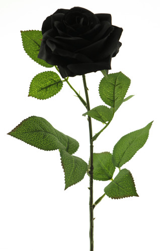 Rose 64cm schwarz kunstblumen - 64cm,