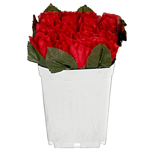 Rosen kunstblumen topf - rosen,