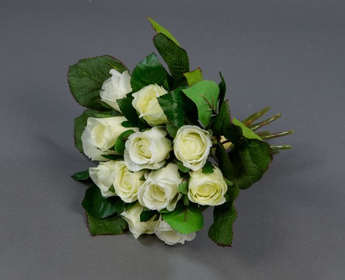 Rosenstrauß 22cm weiß-creme