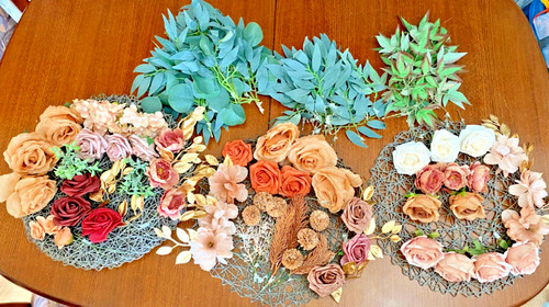 Kunstblumen rosen blattgrün - kunstblumen,