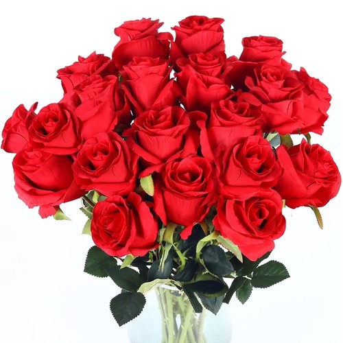 12pcs künstliche rosen - künstliche,