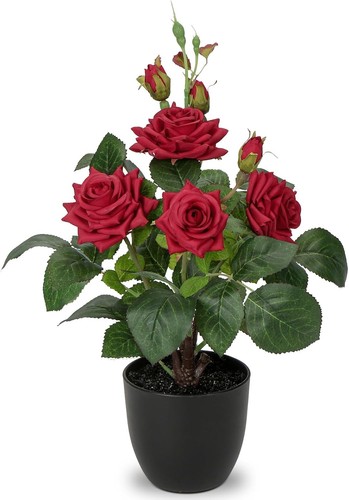 Kunstblumen rosenbusch 34cm - rosenbusch,